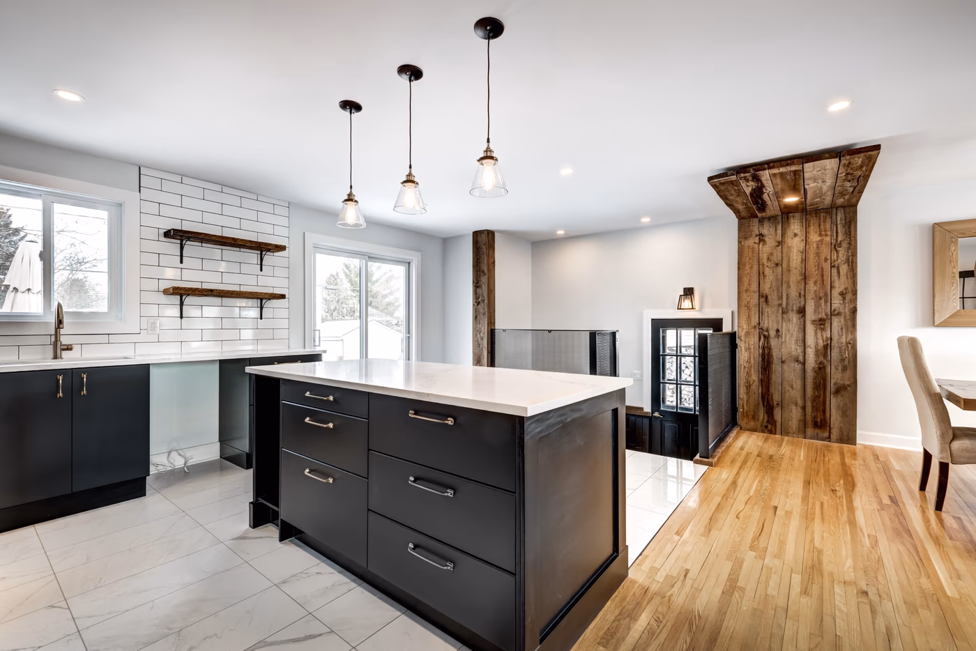 Brewer Construction KC team working on a kitchen remodeling project